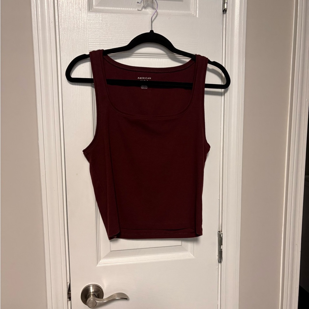 AE Burgundy Square Neck Tank